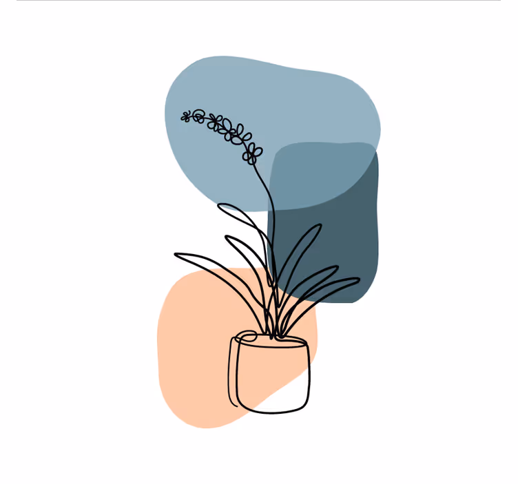 Rullgardin vardagsrum fantastisk minimalistisk orkidé design - Tenstickers