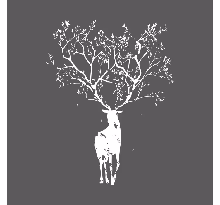 Rullgardin vardagsrum träd stag - Tenstickers