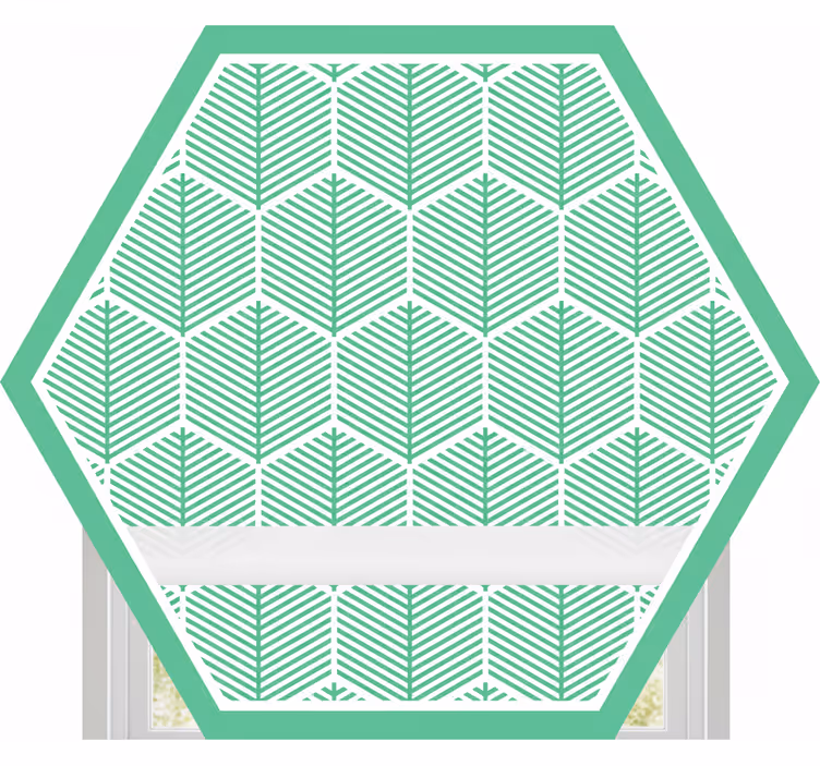Rullgardin grön hexagonformade gröna växter - Tenstickers