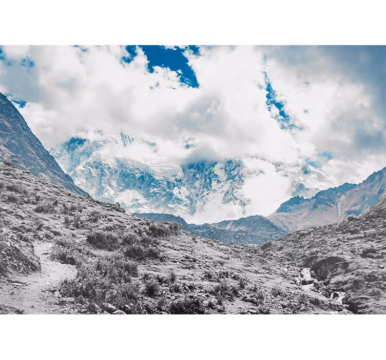 Rullgardin vardagsrum snöiga salkantay pass - Tenstickers