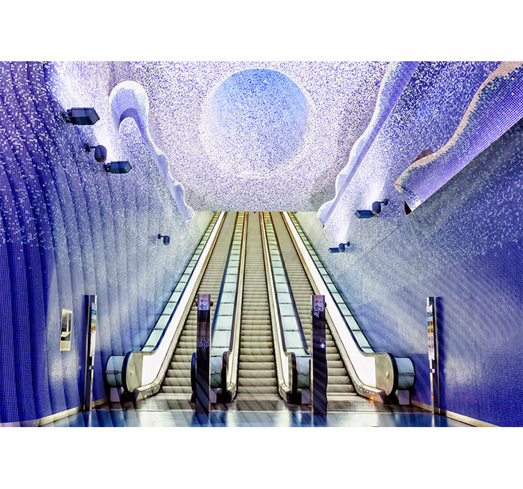 Rullgardin vardagsrum napoli tunnelbanestation - Tenstickers