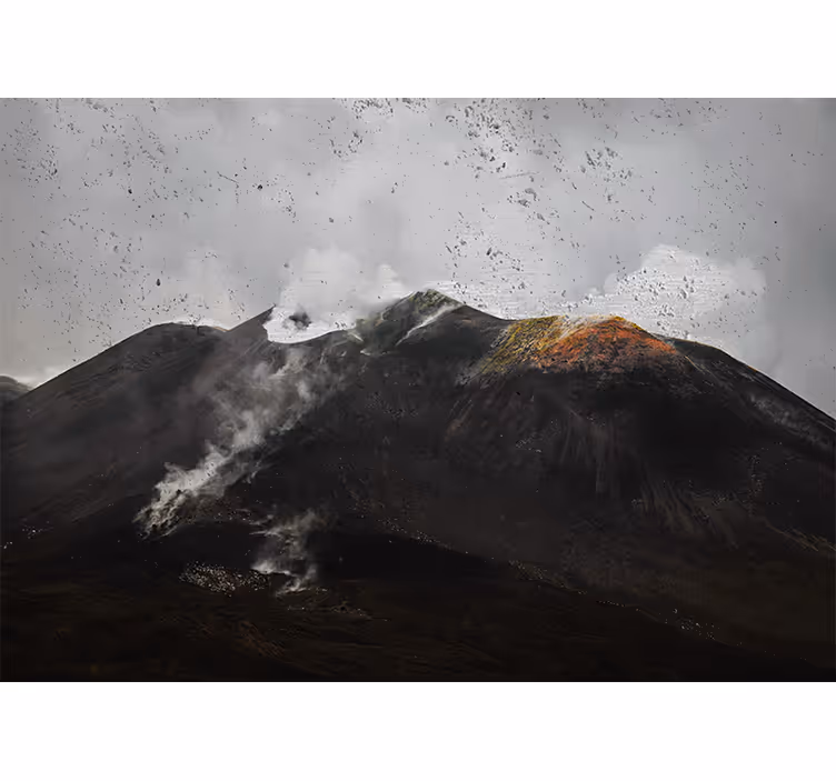 Rullgardin vardagsrum dimmig etna utsikt - Tenstickers
