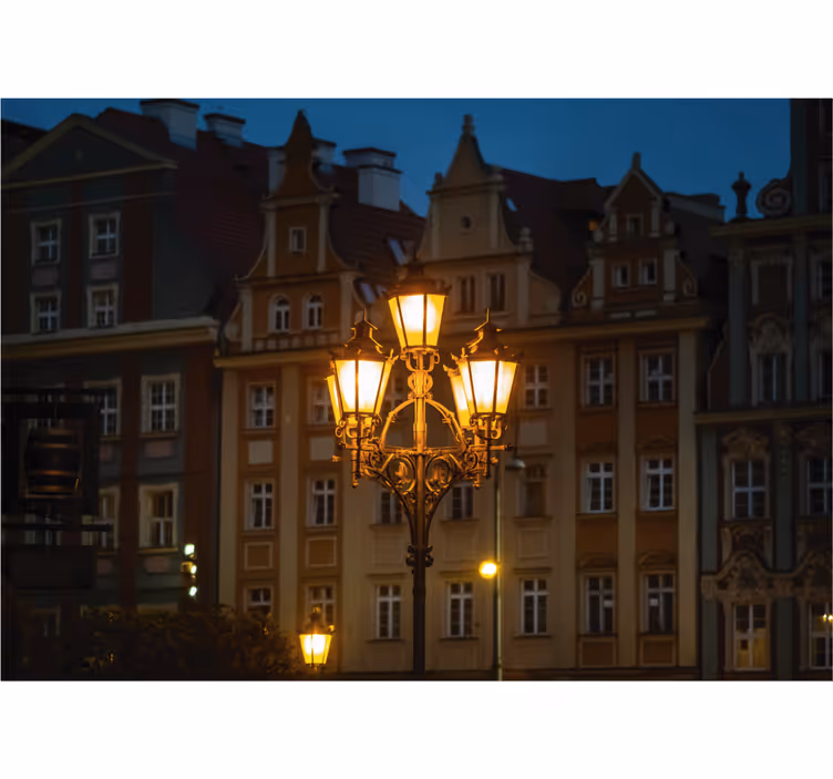 Rullgardin vardagsrum wrocław i solnedgång - Tenstickers