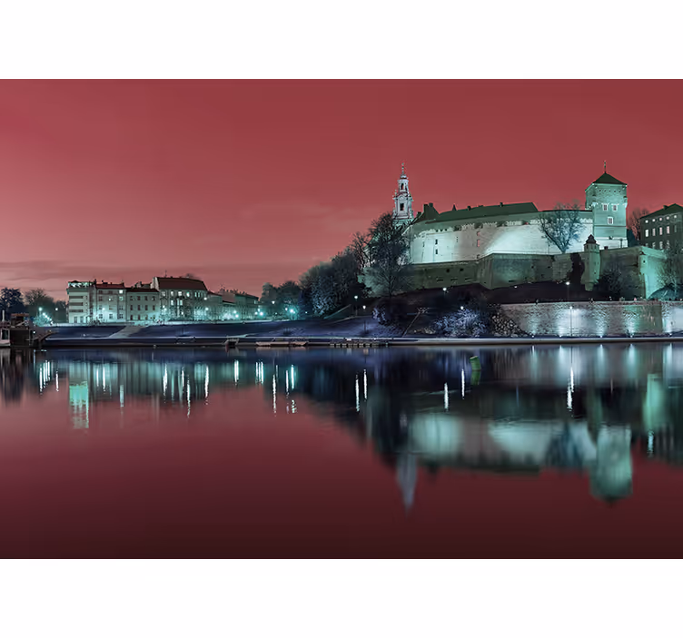 Rullgardin vardagsrum krakow vid solnedgång - Tenstickers