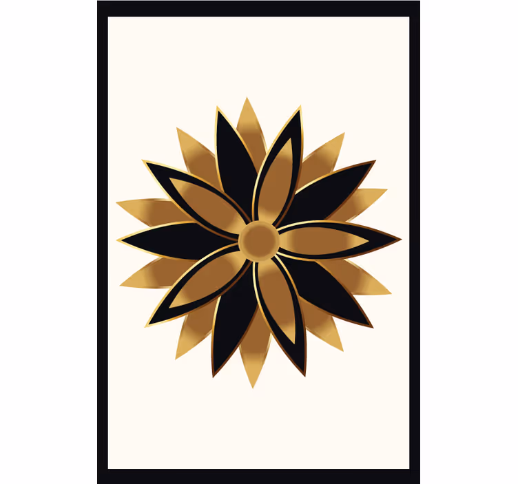 Rullgardin vardagsrum gyldna blommor - Tenstickers
