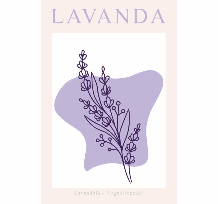 Rullgardin vardagsrum lavendel minimalistisk - Tenstickers