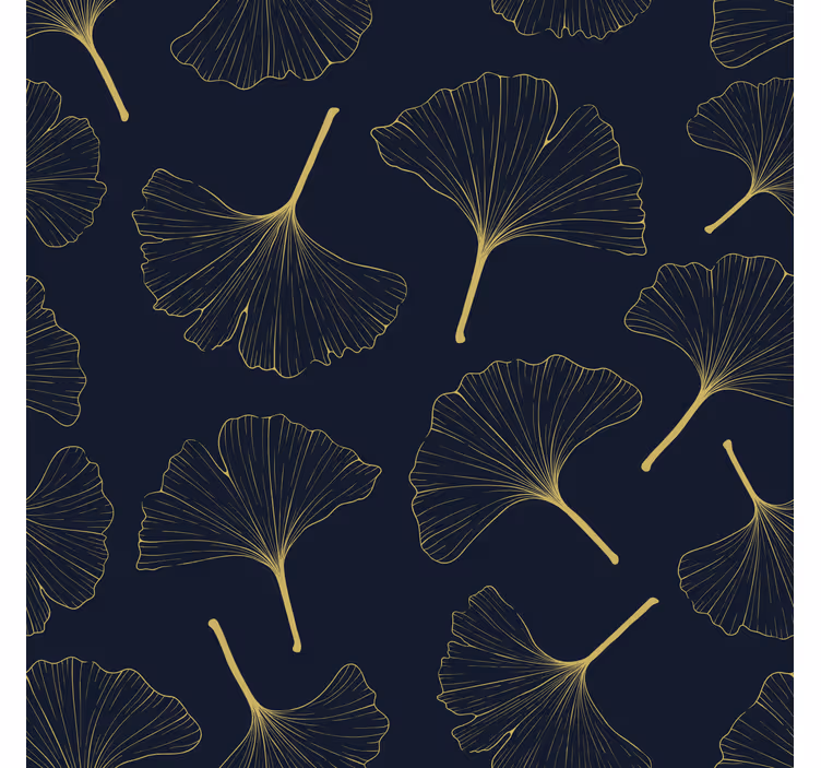 Rullgardin vardagsrum 3d gyllene ginkgo löv - Tenstickers