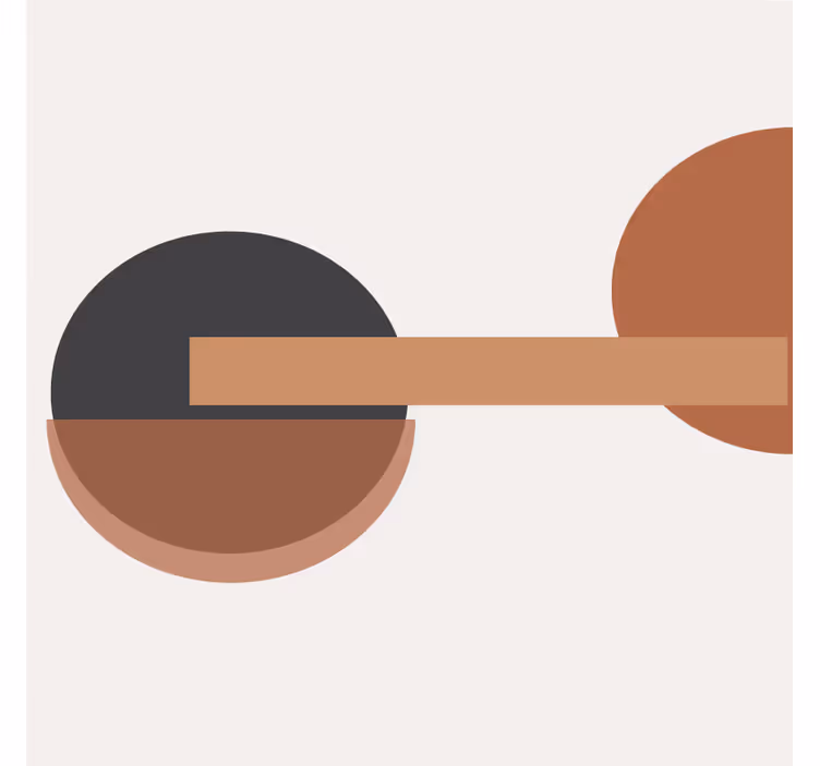 Rullgardin vardagsrum kontrastiv geometrisk konst - Tenstickers