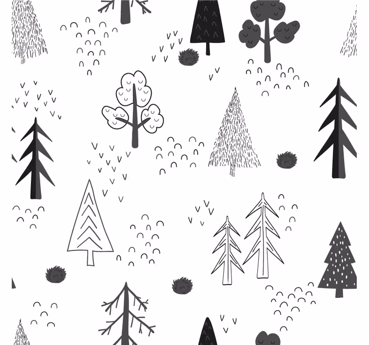 Rullgardin vardagsrum vita minimalistiska träd nordisk stil - Tenstickers