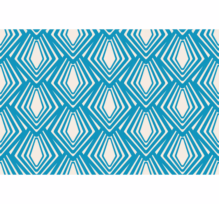 Rullgardin vardagsrum blå abstrakt minimalistisk design - Tenstickers