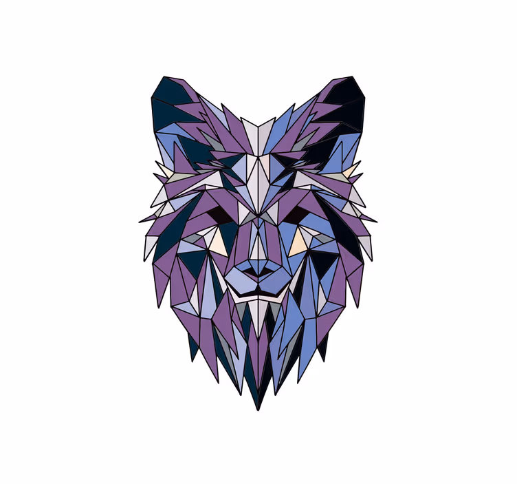 Rullgardin vardagsrum geometrisk varg - Tenstickers