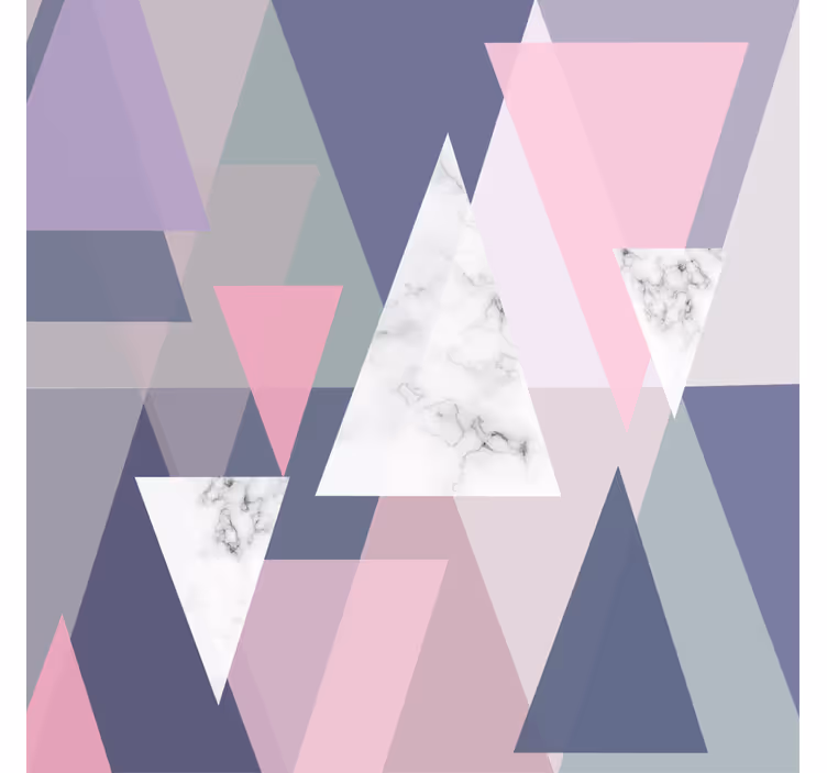 Rullgardin vardagsrum 3d väggkonst trianglar - Tenstickers
