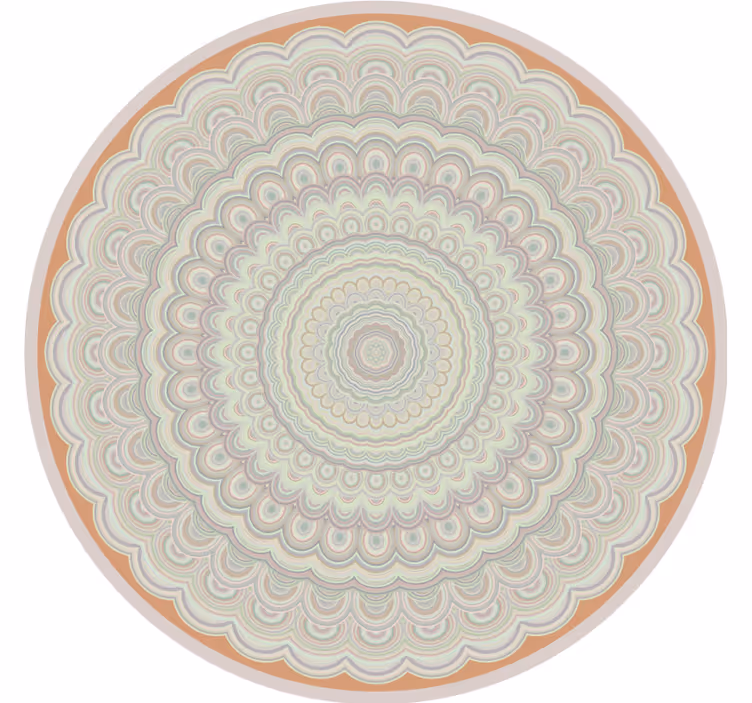 Rullgardin beige cirkulär mandala - Tenstickers