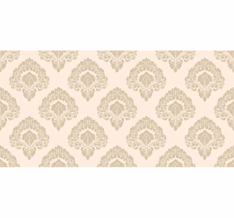 Rullgardin beige fransk provinsiell gyllene blomstermønster - Tenstickers