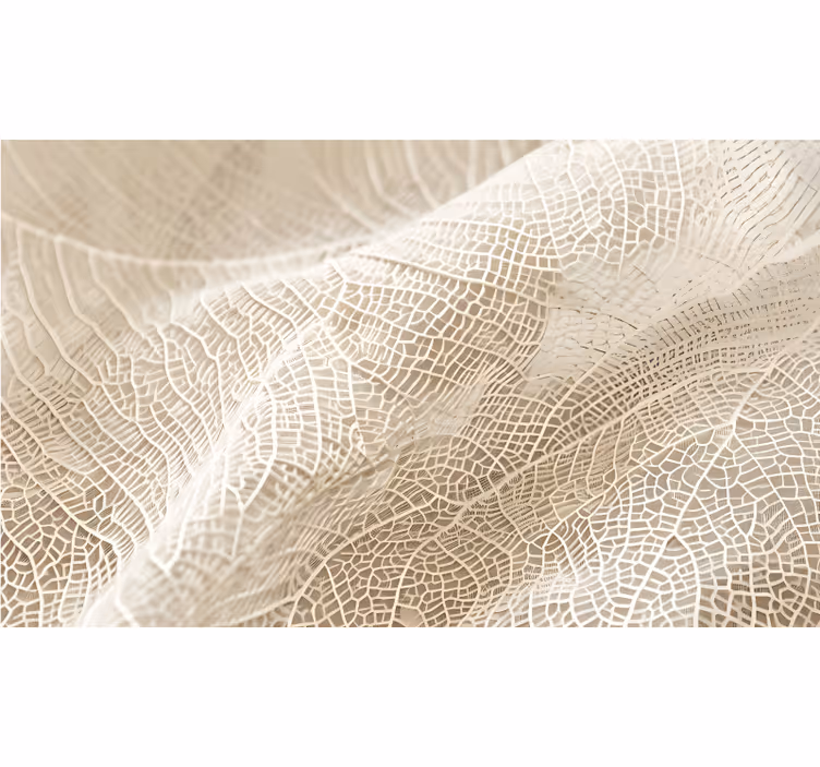Rullgardin beige minimalistiska blad - Tenstickers