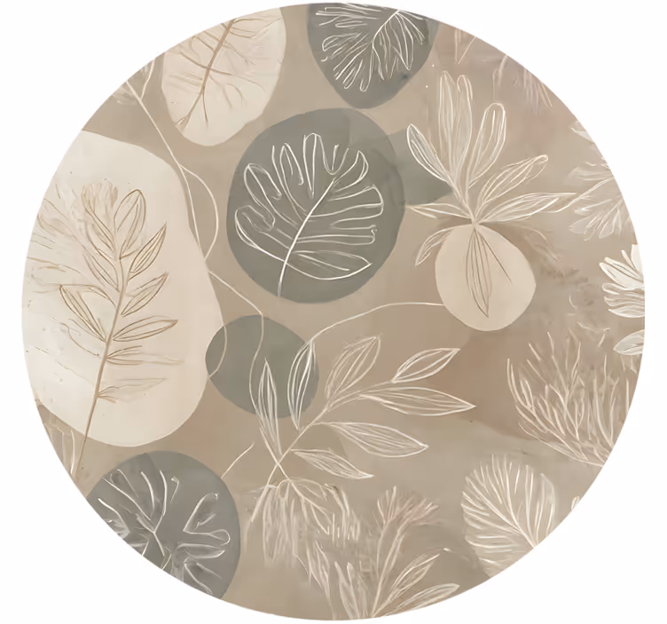 Rullgardin beige neutral botanisk abstrakt - Tenstickers