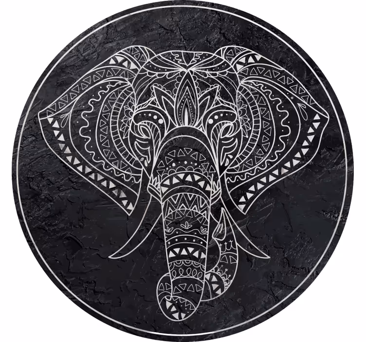 Rullgardin sovrum med elefantformad marmortextur - Tenstickers
