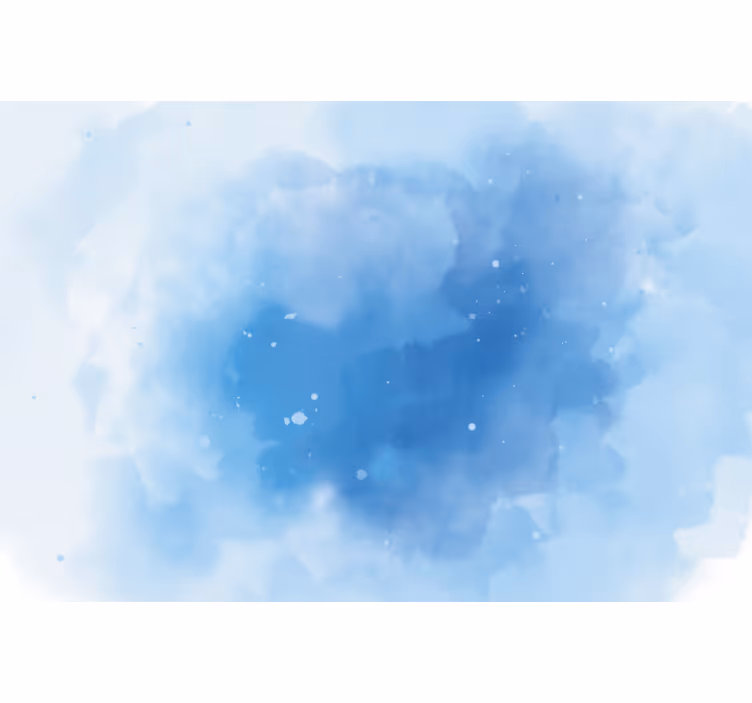 Rullgardin sovrum minimalistisk blå akvarell - Tenstickers
