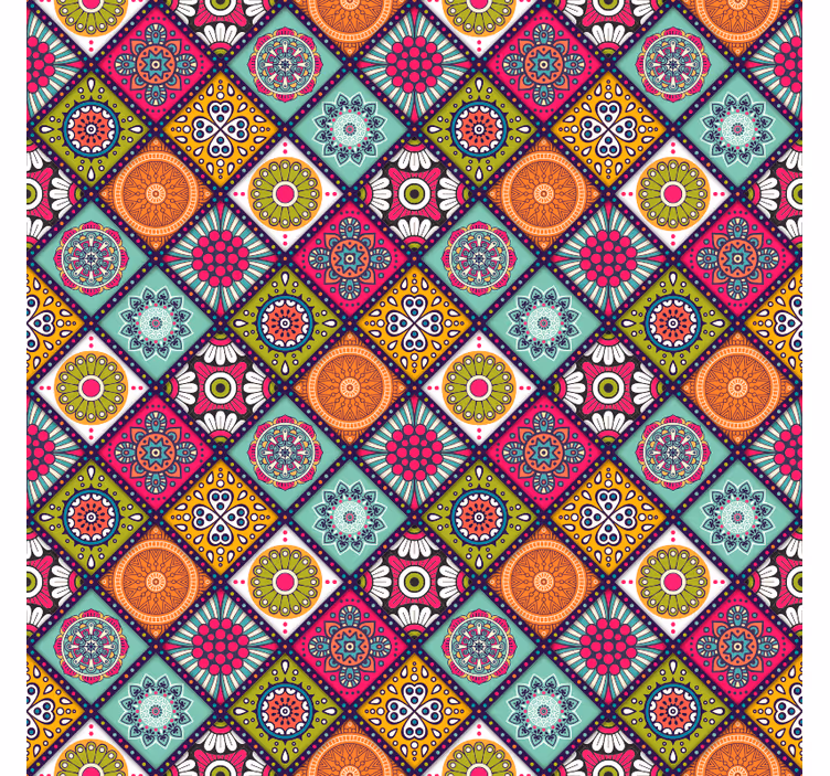 Rullgardin sovrum färgglad mandala mönster - Tenstickers