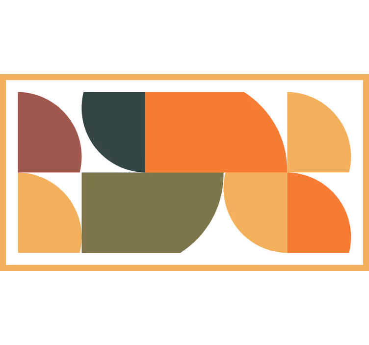 Rullgardin sovrum abstrakt geometrisk konst - Tenstickers