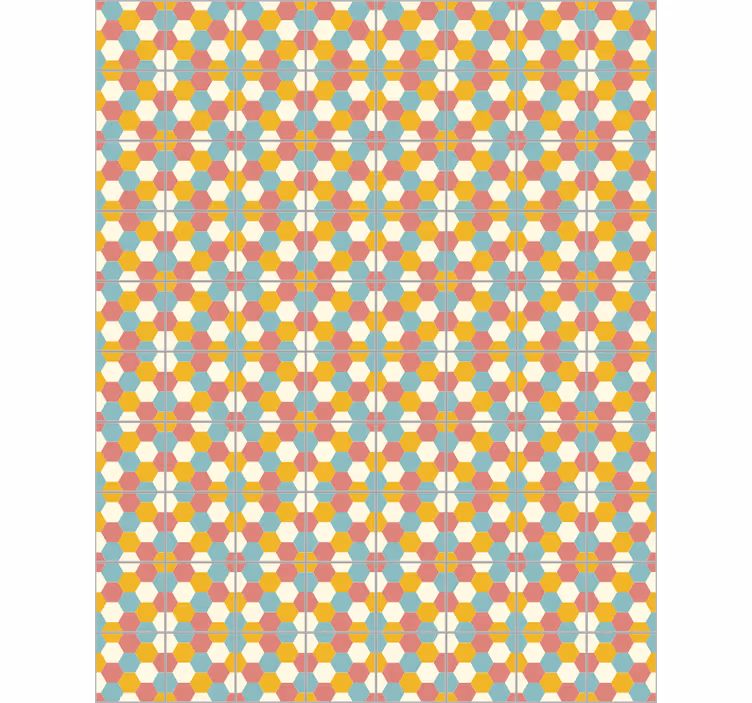 Rullgardin sovrum med geometriskt mönster - Tenstickers
