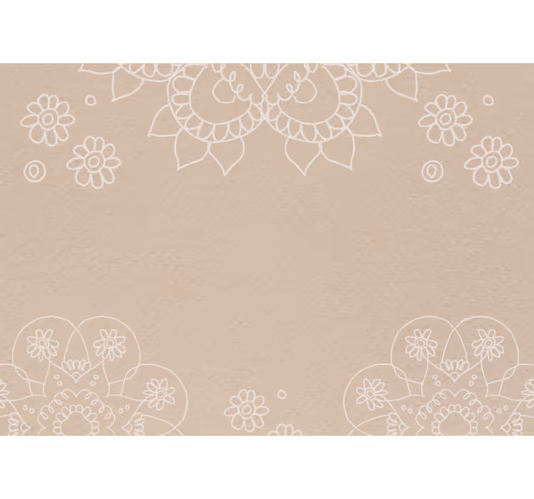Rullgardin beige indien mandalamönster - Tenstickers
