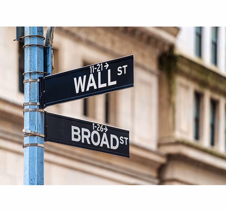 Rullgardin beige new york wall street skylt - Tenstickers