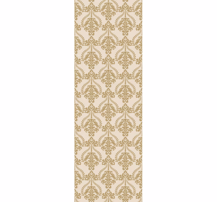Rullgardin vintage med blommig beige detaljer - Tenstickers