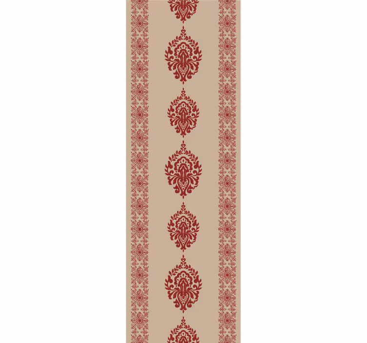 Rullgardin vintage eleganta röda mönster - Tenstickers