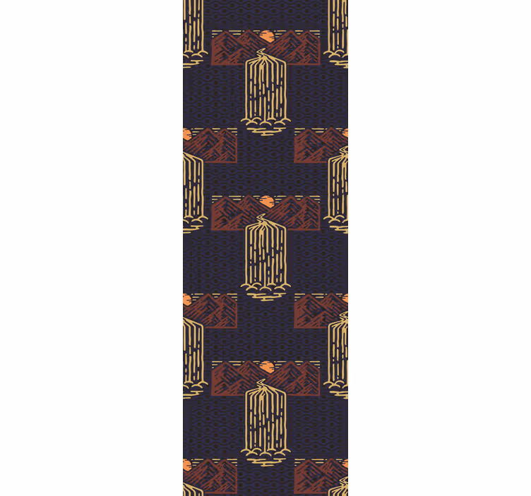 Rullgardin vintage retro vattenfall landskap - Tenstickers