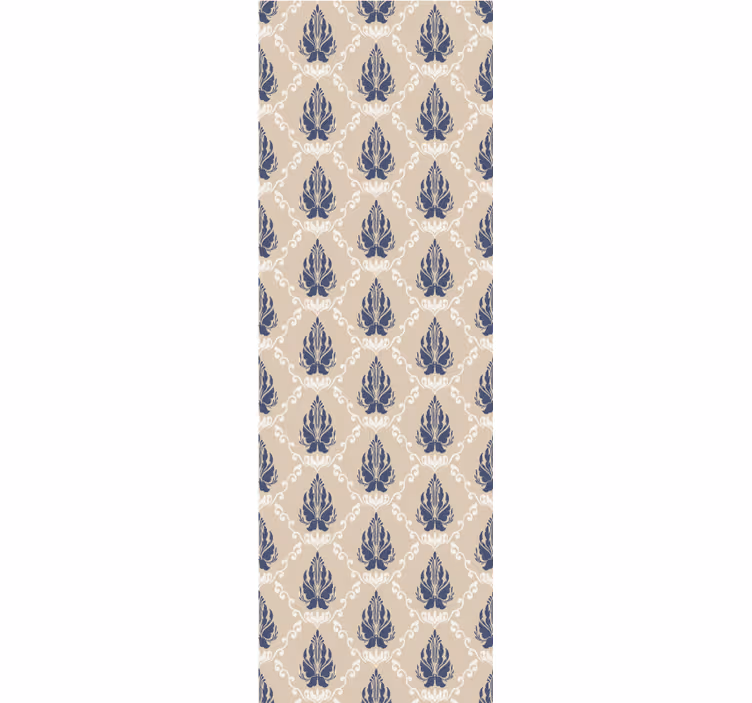 Rullgardin vintage med bladig blommotiv - Tenstickers
