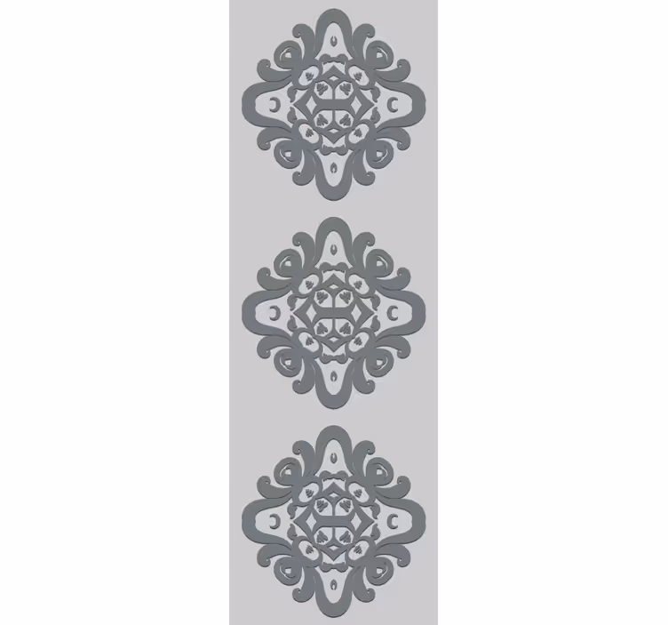 Rullgardin vintage med intrikata blommönster - Tenstickers