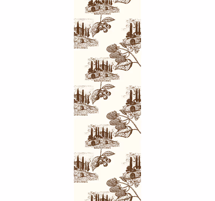 Rullgardin vintage cypress landskap mönster - Tenstickers