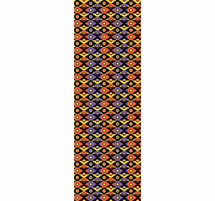 Rullgardin vintage retro cirklar mönster - Tenstickers