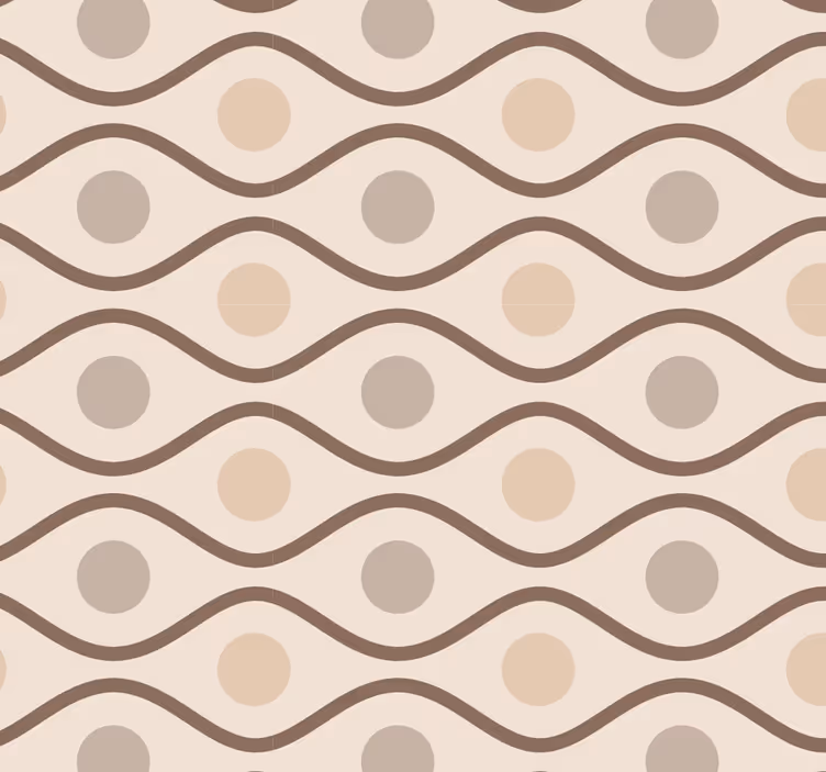 Rullgardin vintage beige stil 70-tal - Tenstickers