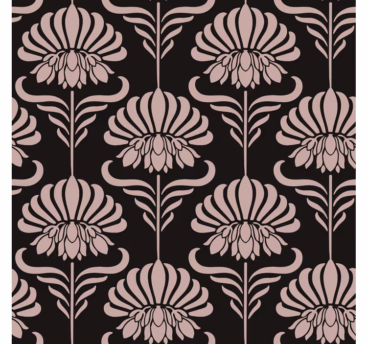 Rullgardin vintage med motiv i jugendstil - Tenstickers