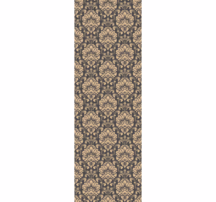 Rullgardin vintage design i gyllene barokk - Tenstickers