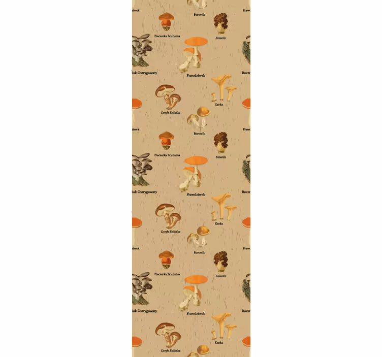Rullgardin vintage svamparter - Tenstickers