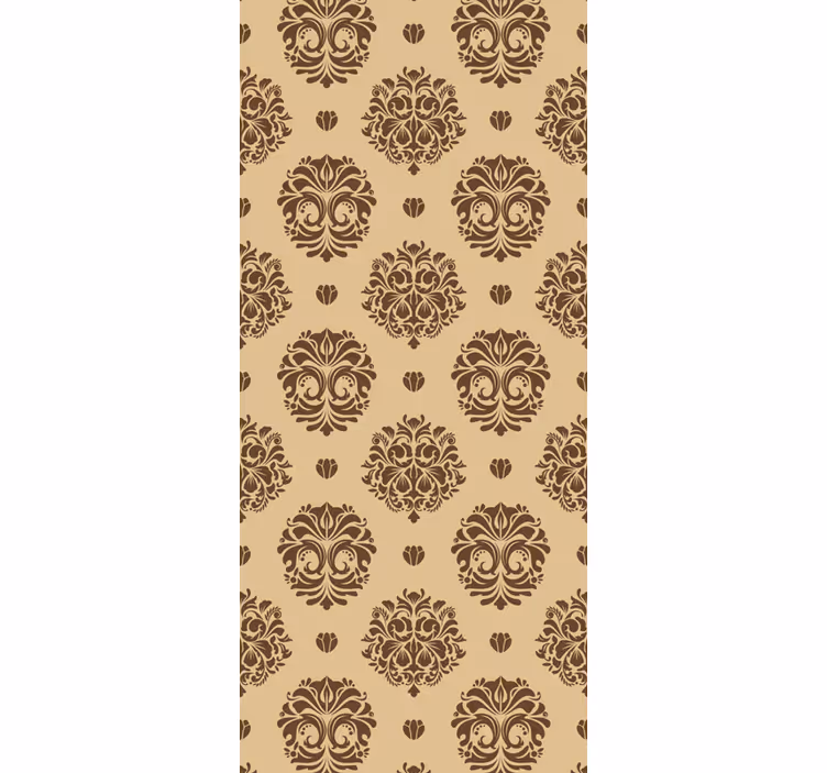 Rullgardin vintage beige vintage damaskstil - Tenstickers