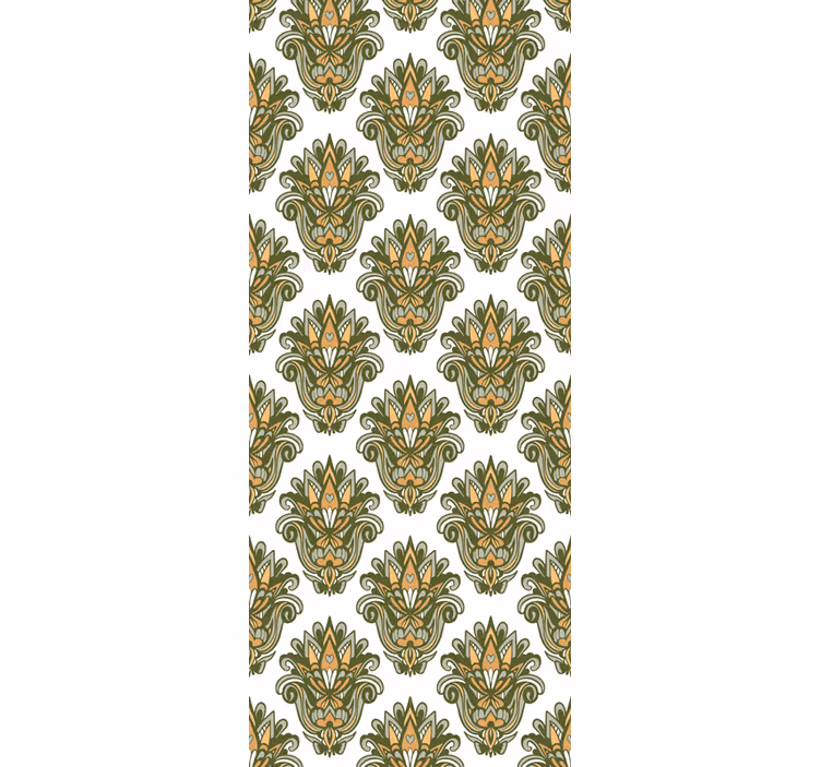 Rullgardin vintage i grundmönster stil - Tenstickers
