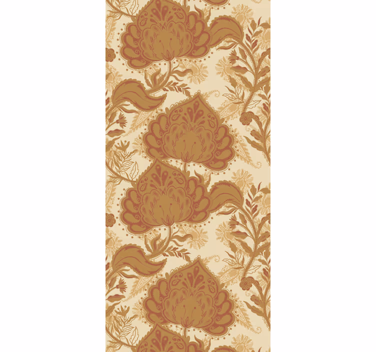 Rullgardin vintage blommig damaststil - Tenstickers