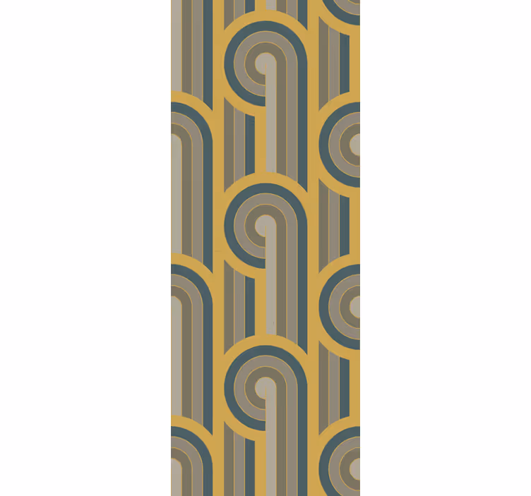 Rullgardin vintage geometriska former i art deco stil - Tenstickers