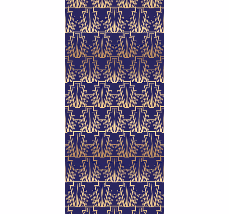Rullgardin vintage mönster i gradient guld - Tenstickers