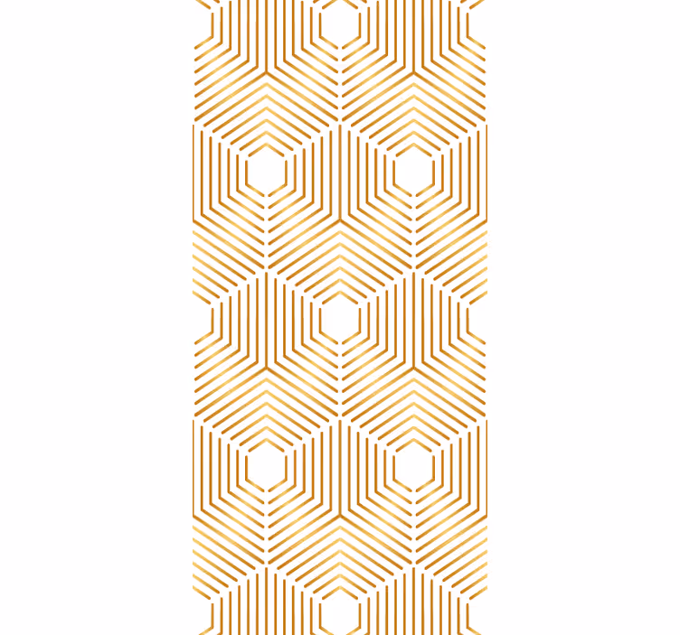 Rullgardin vintage guld fyrkantig konstdekoration - Tenstickers