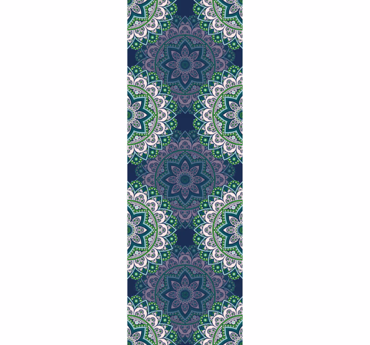 Rullgardin vintage i glasyrmandala - Tenstickers