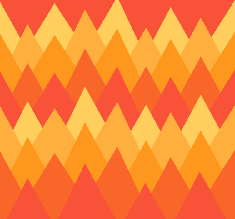 Rullgardin vintage geometriska abstrakta berg - Tenstickers