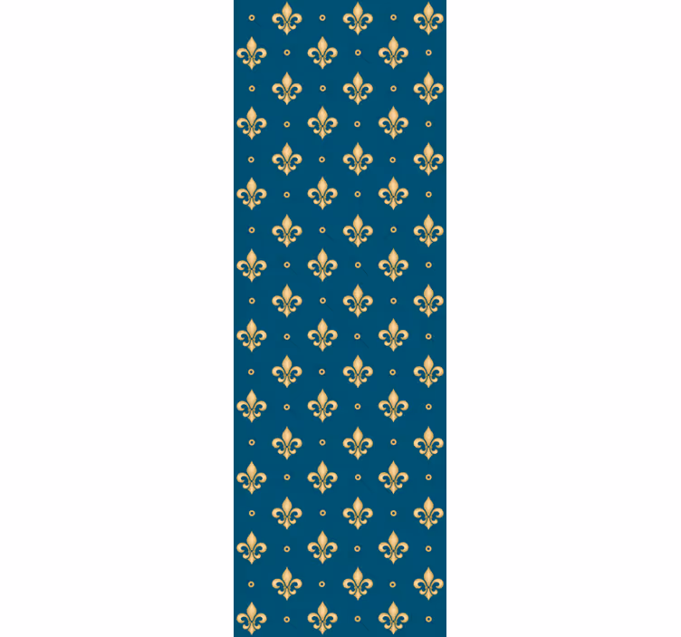 Rullgardin vintage fleur-de-lis antik barockmönster - Tenstickers