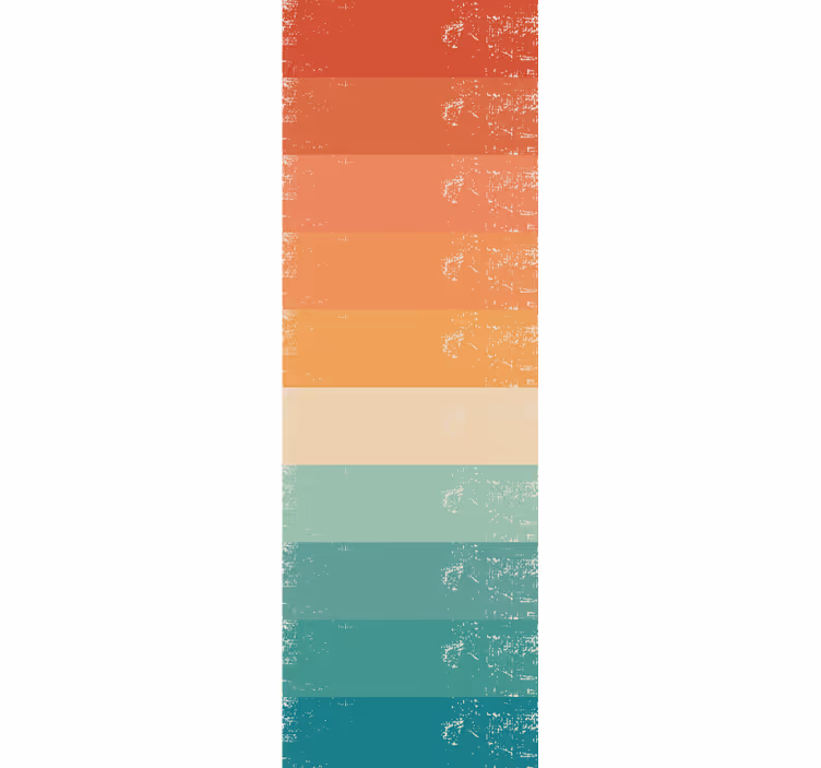 Rullgardin vintage retro randig regnbåge - Tenstickers