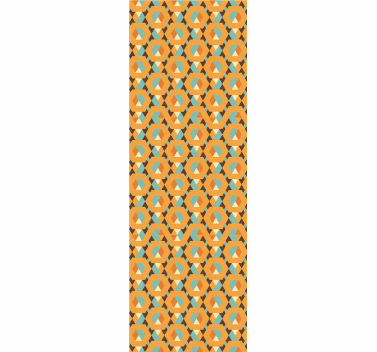 Rullgardin vintage geometriska lugna former - Tenstickers