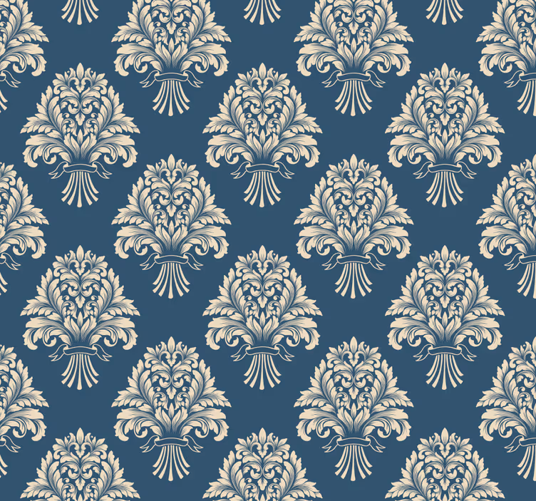 Rullgardin vintage barockblomdesign - Tenstickers